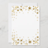 Invitation Bébé d'hiver Boy Shower Gold Snowflakes Nutcracker (Dos)