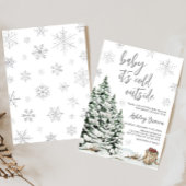 Invitation Bébé d'hiver Il fait froid dehors Baby shower