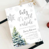 Invitation Bébé d'hiver Il fait froid dehors Baby shower d'ar
