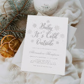 Invitation Bébé d'hiver Il fait froid dehors Baby shower Neut
