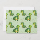 Invitation Bébé Dino Dino Ballons cardiaques Anniversaire (Dos)