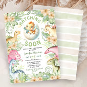 Invitation Bébé Dinosaure à Naître Bientôt Fête de Naissance
