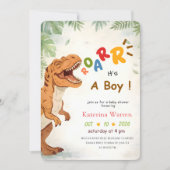 Invitation Bébé Dinosaure Garçon Baby Shower (Devant)