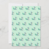 Invitation Bébé dinosaure mignon avec sa douche pour bébé ave (Dos)