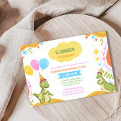 Invitation bébé dinosaures coloré anniversaire enfant mignon