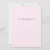 INVITATION BÉBÉ DOUCHE FILLE, BOOTIES ROSES, TYPOGRAPHIE ROSE (Dos)