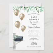 Invitation Bébé Douche longue distance par courrier (Devant)