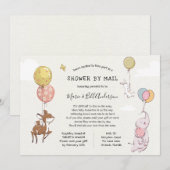 Invitation Bébé Douche longue distance par courrier (Devant / Derrière)