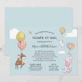 Invitation Bébé Douche longue distance par courrier (Devant / Derrière)
