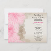 Invitation Bébé, Douche Pour Fille, Coup De Rose, (Devant)