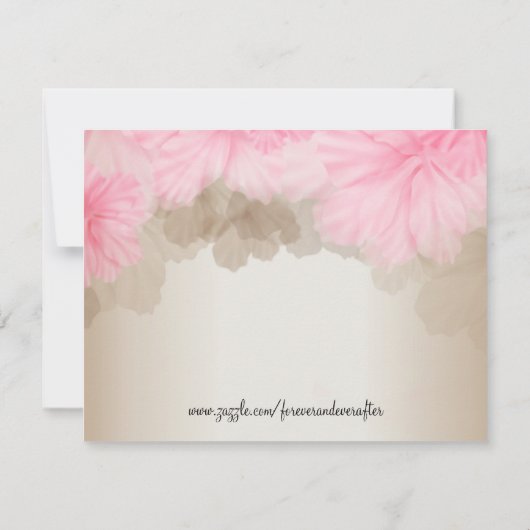 Invitation Bébé, Douche Pour Fille, Coup De Rose, (Dos)