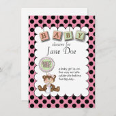 Invitation Bébé d'ours de nounours (Devant / Derrière)