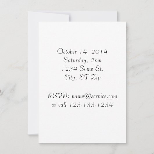 Invitation Bébé d'ours de nounours (Dos)