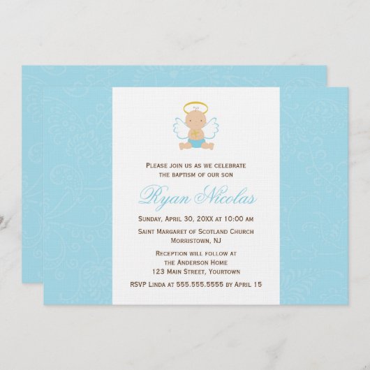 Invitation Bébé doux (Devant / Derrière)