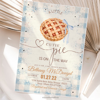 Invitation Bébé Doux comme un Gâteau Fête Prénatale Garçon Au