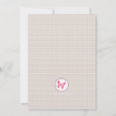 Invitation Bébé doux et ballon ours (Dos)