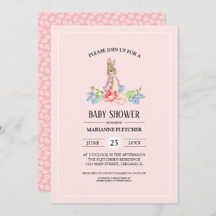 Invitation Bébé doux lapin   Baby shower de lapin