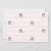 Invitation Bébé doux Macarons rayé Anniversaire (Dos)