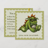 Invitation Bébé dragon (Devant / Derrière)