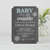 Invitation Bébé du GC Il fait froid à l'extérieur de l'hiver (Debout devant)