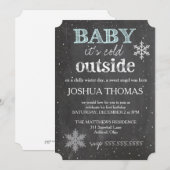 Invitation Bébé du GC Il fait froid à l'extérieur de l'hiver (Devant / Derrière)