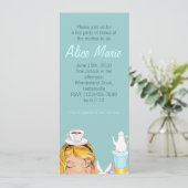 Invitation Bébé du thé d'Alice ou bleu de Fête de la mariée (Debout devant)