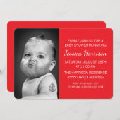 Invitation Bébé dur de Beared (Devant / Derrière)