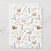 Invitation Bébé éclosion Bientôt Baby shower de poulet Invita (Dos)