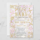 Invitation Bébé élégant C'est froid dehors filles Baby shower (Devant)