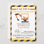 Invitation Bébé en construction Baby shower (Devant)
