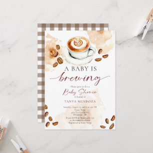 Invitation Bébé en cours de préparation Baby Shower Café Aqua