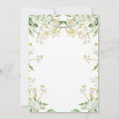 Invitation Bébé en Fleur Aquarelle Baby shower Floral (Dos)