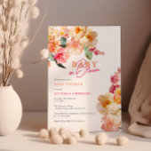 Invitation Bébé En Fleur Aquarelle Baby shower Floral