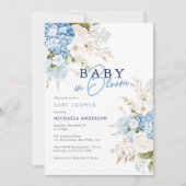 Invitation Bébé En Fleur Aquarelle Baby shower Floral (Devant)