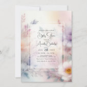 Invitation Bébé en Fleur Aquarelle Baby shower Floral (Devant)