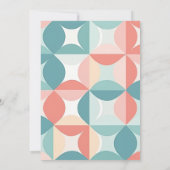 Invitation Bébé en Fleur Aquarelle Florale Carrelage bleu Dou (Dos)