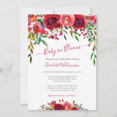 Invitation Bébé En Fleur Aquarelle Florale Fille Douche (Devant)