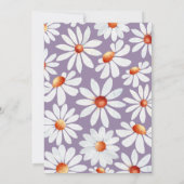 Invitation Bébé en Fleur Aquarelle Maisies et Papillon (Dos)