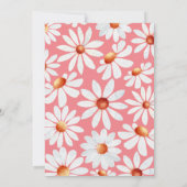 Invitation Bébé en Fleur Aquarelle Maisies & Papillon rose (Dos)