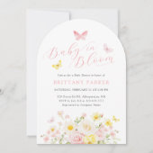 Invitation Bébé en Fleur Arc Baby shower floral (Devant)