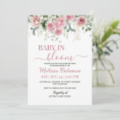 Invitation Bébé en Fleur Baby Shower (Debout devant)