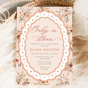 Invitation Bébé en Fleur Baby Shower Bohème Floral