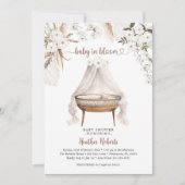 Invitation Bébé En Fleur Baby shower Boho Aquarelle tendance (Devant)