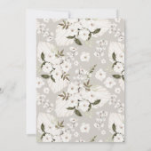 Invitation Bébé En Fleur Baby shower Boho Aquarelle tendance (Dos)