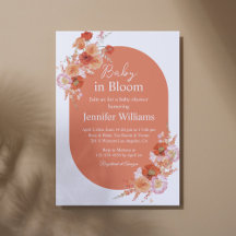 bébé en fleur, baby shower boho brun fleuri arche