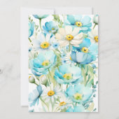 Invitation Bébé en fleur baby shower de fleurs d'été du print (Dos)