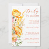 Invitation Bébé en fleur baby shower de fleurs d'été du print (Devant)
