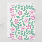 Invitation Bébé en fleur Baby shower de marguerites roses (Dos)