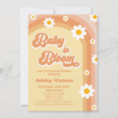 Invitation Bébé En Fleur Baby shower Fleur Faisy Retro Daisy (Devant)