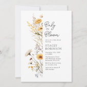 Invitation Bébé en Fleur Baby Shower Fleur Sauvage (Devant)